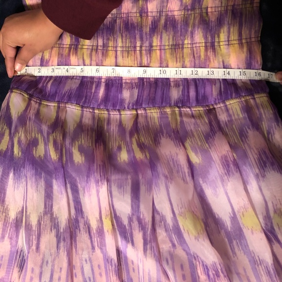 💜💚Tadashi Shoji Purple and Electric lime dress - Picture 7 of 8